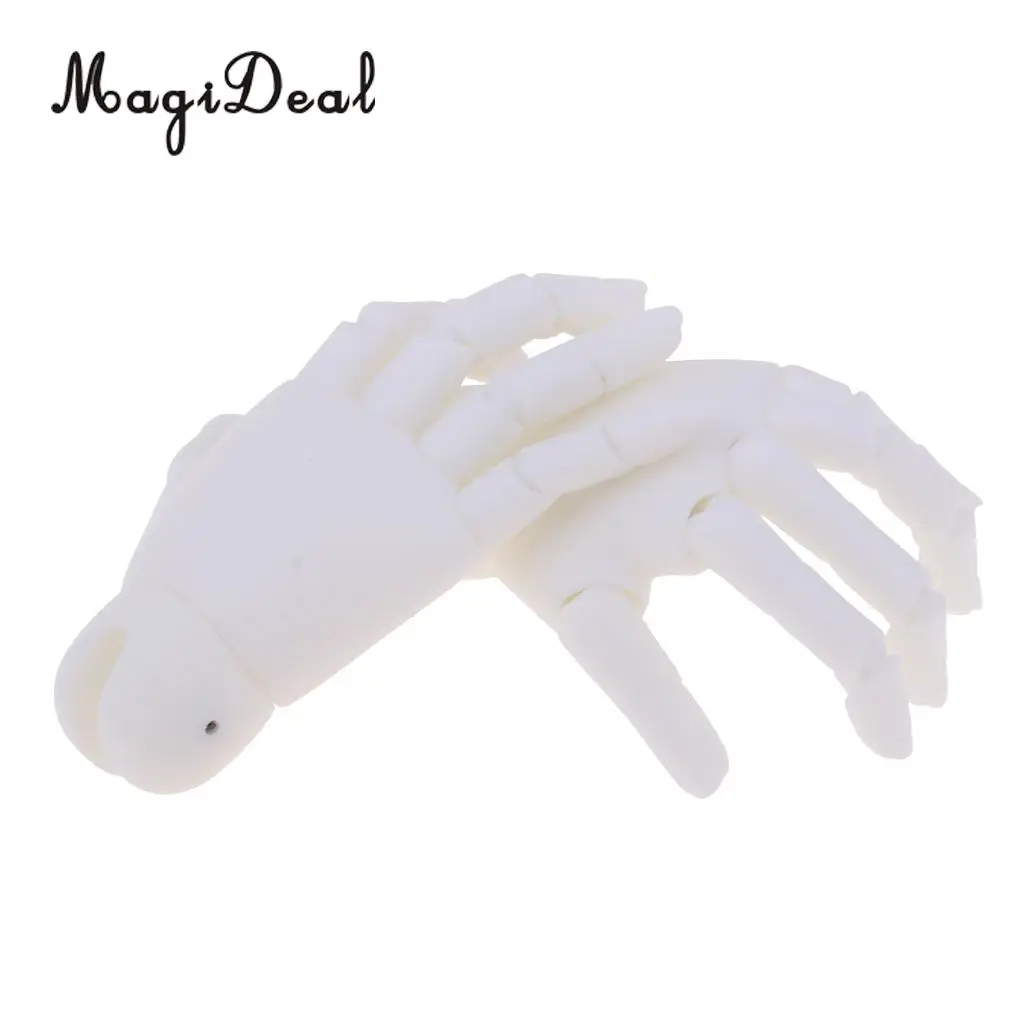 1/4 Resin Flexible Jointed Hands for BJD Dolls DIY Making Accessories White Skin
