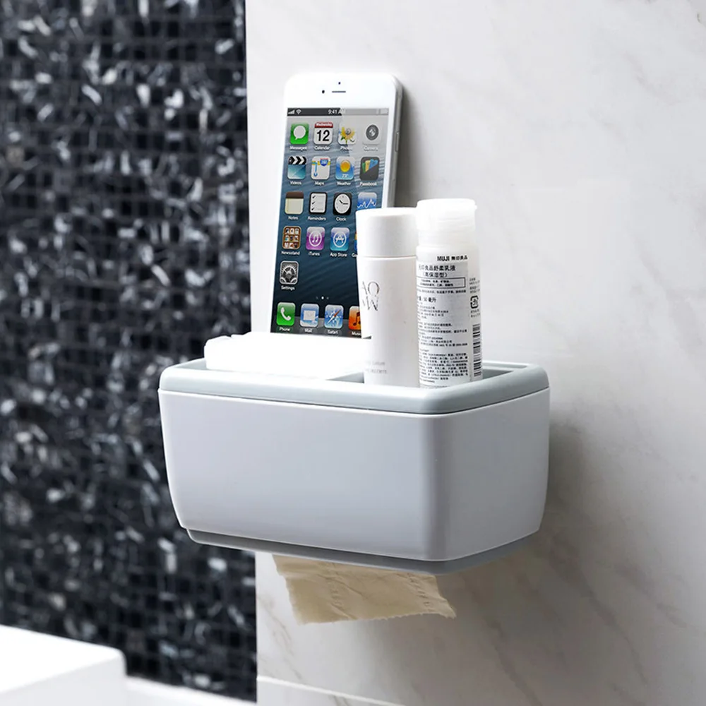 

Punch-free waterproof toilet paper tray toilet roll paper box bathroom toilet paper rack tissue box tray wx9200947