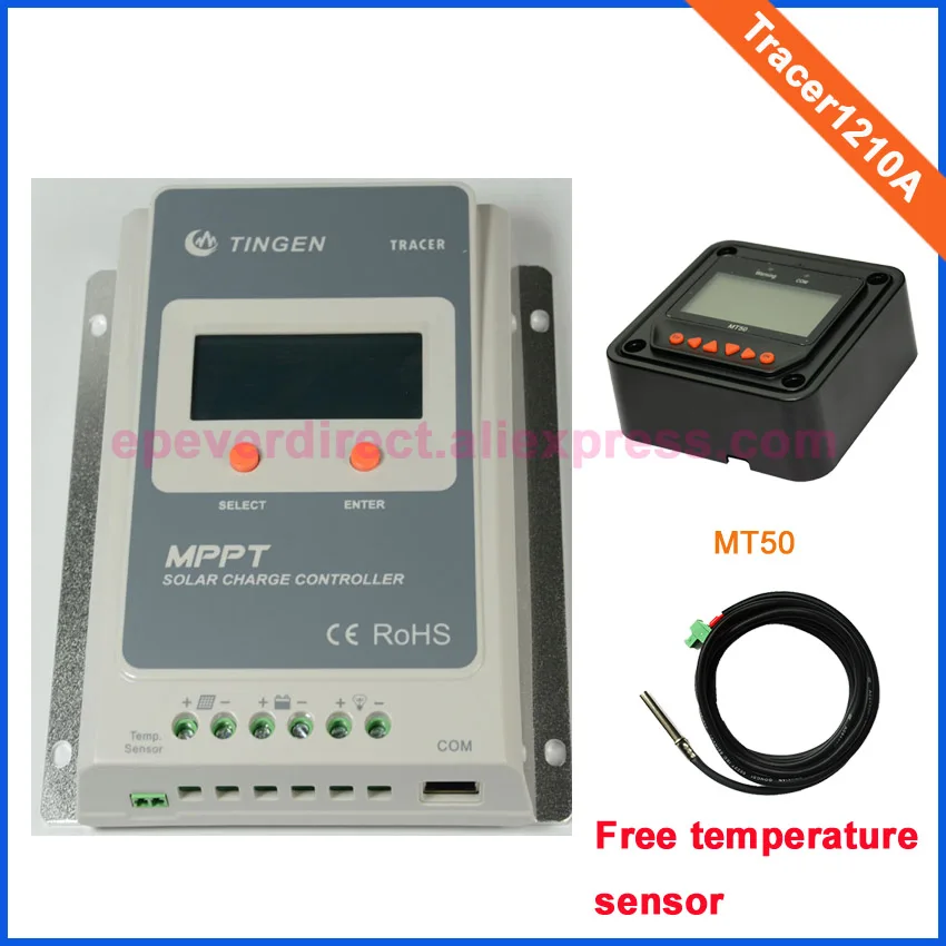 

10A 24V charger controller LCD display Free shipping MT50 remote meter EPEVER Original product attached with TE logo Tracer1210A