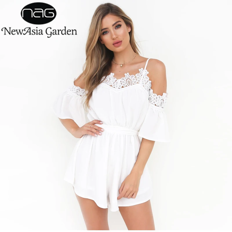 off shoulder jumpsuit kort