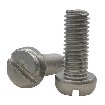 

100pcs/lot DIN84 Stainless steel cheese head slotted screw M1.6 M2 M2.5 M3 M3.5