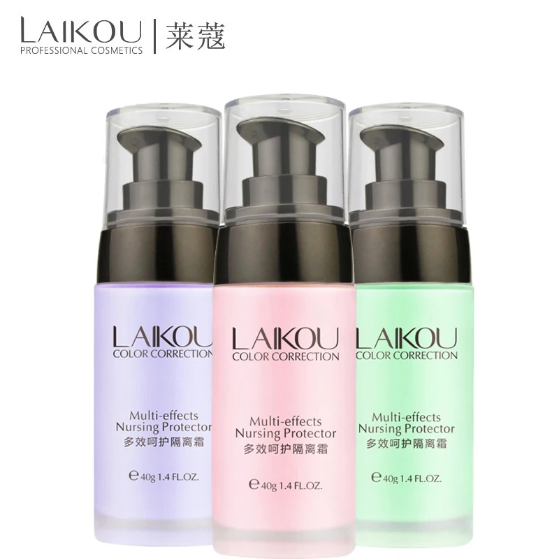 

LaiKou Face Smooth Primer Make up Concealer Base Pores Invisible Brighten Dull Skin Color Whitening Cream Wrinkle Cover Makeup
