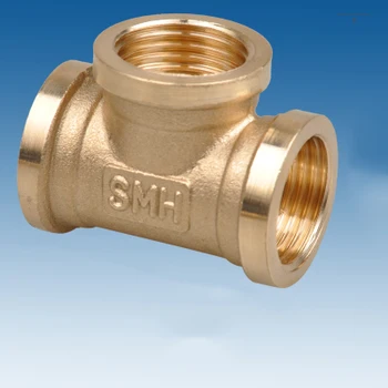 

1" BSP Female Thread Tee Type 3 Way Brass Pipe Fitting Adapter Coupler Connector For Water Fuel Gas