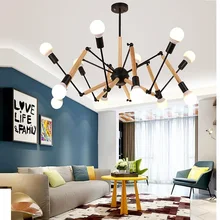 Modern Vintage LED Wooden Chandelier Spider Lustre E27 Livingroom Lighting For Kitchen Restaurant Chandeliers Fixture Lights Modern Vintage LED Wooden Chandelier Spider Lustre E27 Livingroom Lighting For Kitchen Restaurant Chandeliers Fixture Lights