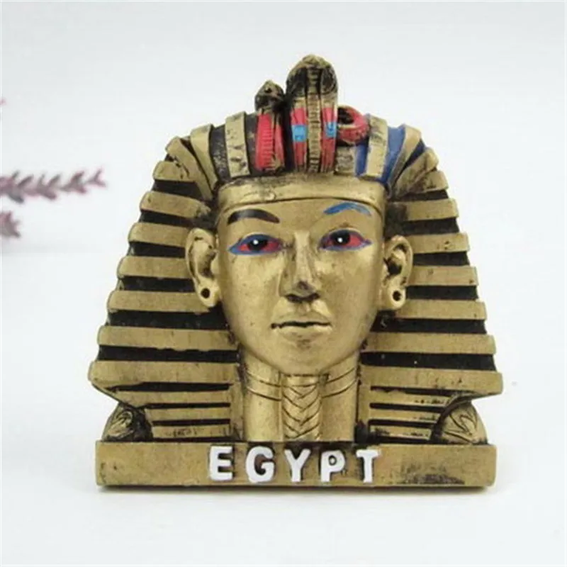 

Decorative Fridge Magnets Golden Mask of Pharaoh Tutankhamun Egpyt Tourism Souvenirs Tefrigerator Magnetic Sticker