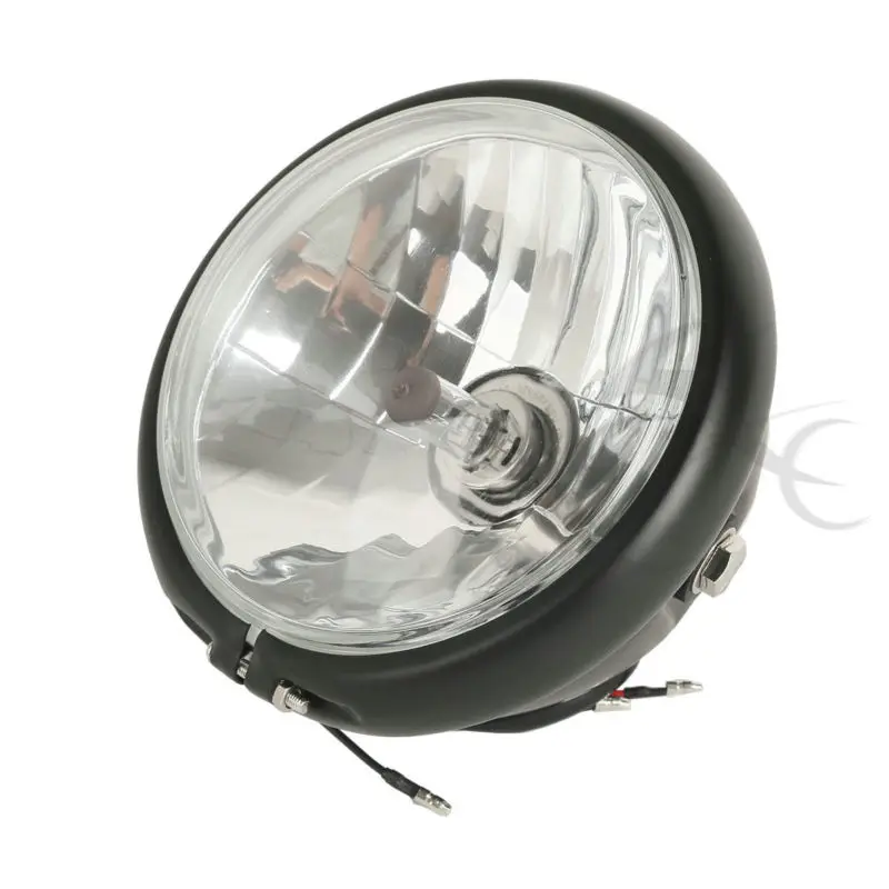 

5 3/4" Black Hi/Lo Beam Headlight Lamp Light For Harley Kawasaki Suzuki Honda