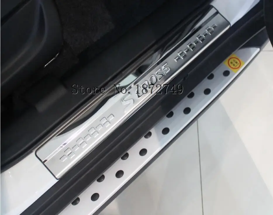 

Car Styling Sticker For Suzuki S-cross 2015 2016 2017 Accessories Door Sill Scuff Plate Protector Guard 2014-2018 2019