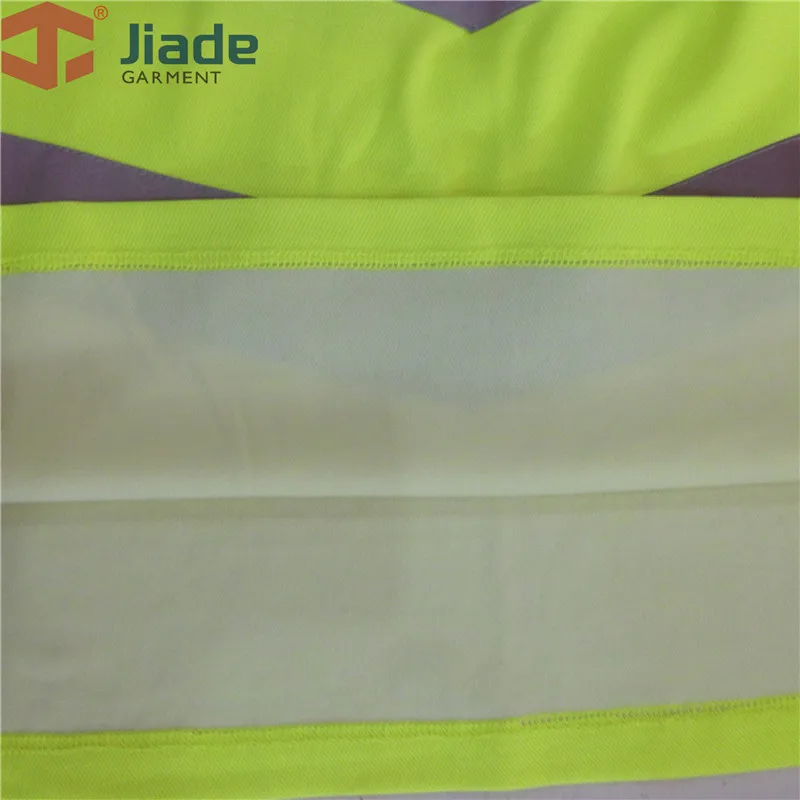 Jiade взрослая футболка с высокой видимостью, короткая футболка, Мужская Рабочая Светоотражающая рубашка EN471, рубашка ANSI
