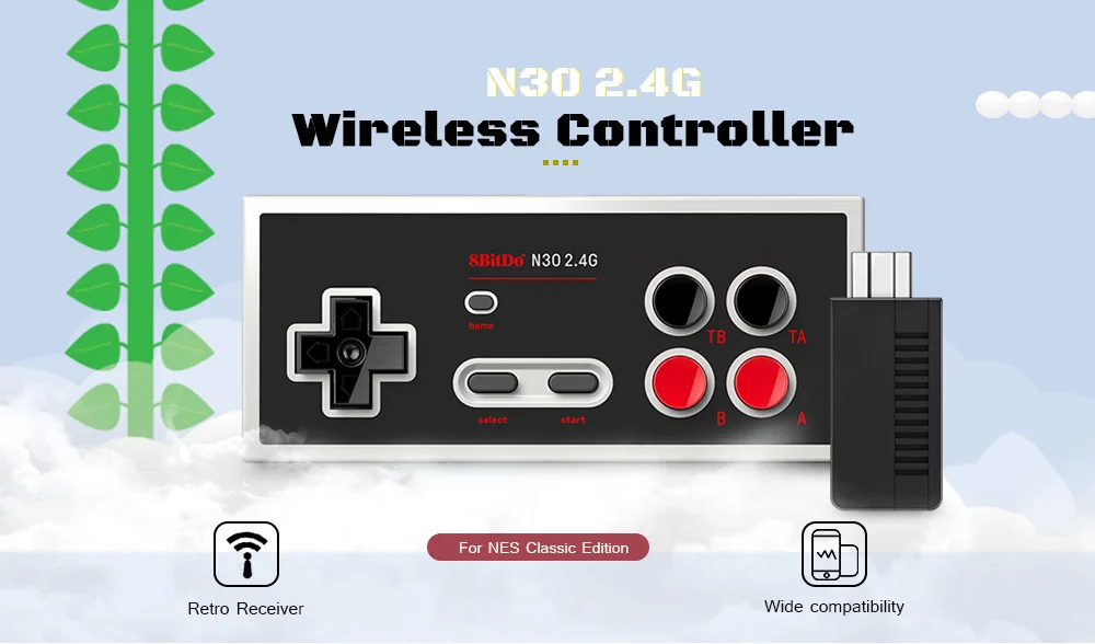 8Bitdo N30 2,4G беспроводной Bluetooth геймпад для NES Classic Edition контроллер беспроводной геймпад приемник Джойстик контроллер