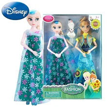 Disney 2019 New Frozen Princess Plush Doll Fairy Kid Girl DIY Toy Handmade Dress Up Aisha Ana Lovely Model Child Birthday Gift disney frozen girl dress spring summer super western air love queen princess dress summer child aisha dress