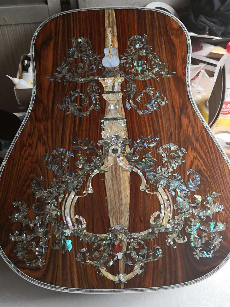 

Customized guitar ,Hand craft Deluxe full Solid cocobolo acoustic guitar,
