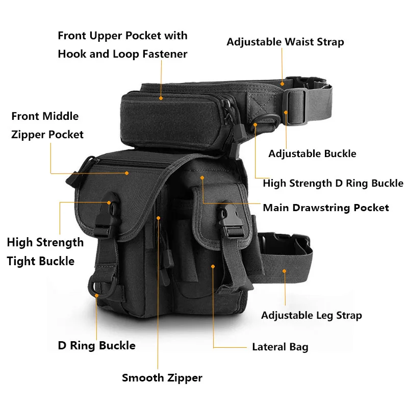 Военная Мужская холщовая сумка на пояс, подвешиваемая сумка для ног, мотоциклетная поясная сумка, сумка на плечо, сумка на бедро, сумка на бедро
