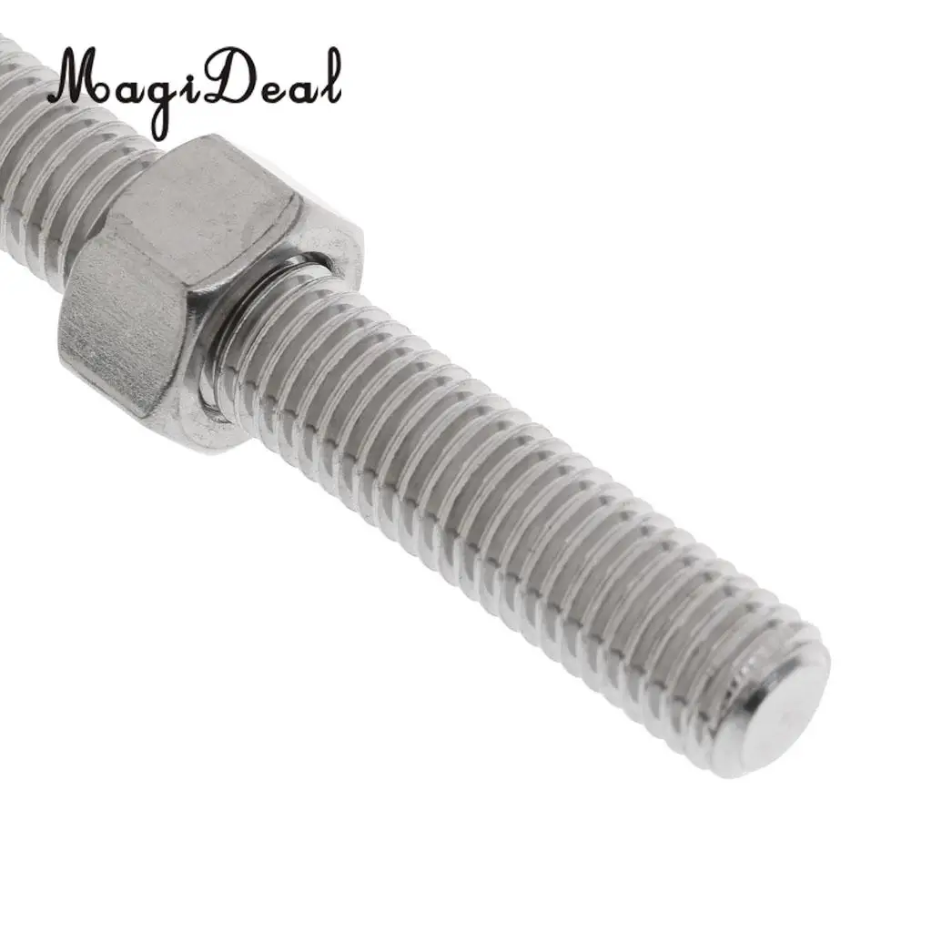 MagiDeal M5 M6 M8 M10 M12 Marine Stainless Jaw Open Bolt & Nut Replacement Turnbuckle Rigging Screw for Kayak Canoe Boat Dinghy