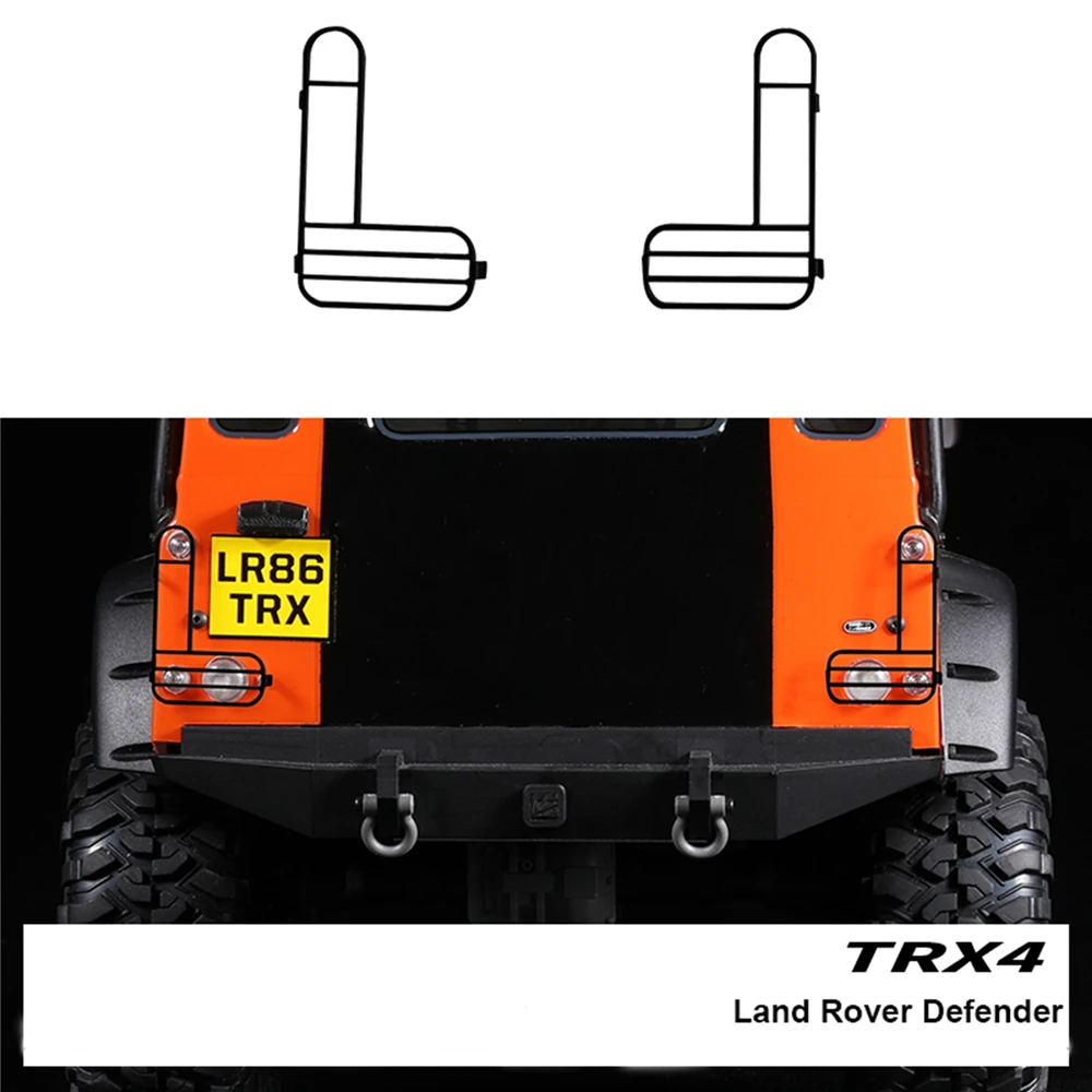 1Pair Metal Lamp Cover with Screws Kit Fit for TRAXXAS TRX-4 Land Rover Defender