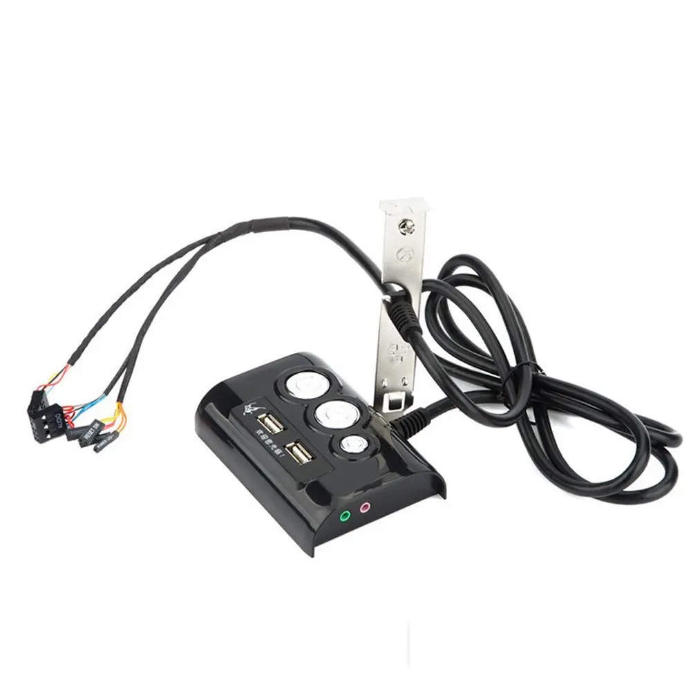 كمبيوتر مكتبي PC حالة امدادات الطاقة على/قبالة إعادة تعيين زر التبديل مع USB مزدوج و منافذ الصوت ل مكتب الإنترنت المقاهي