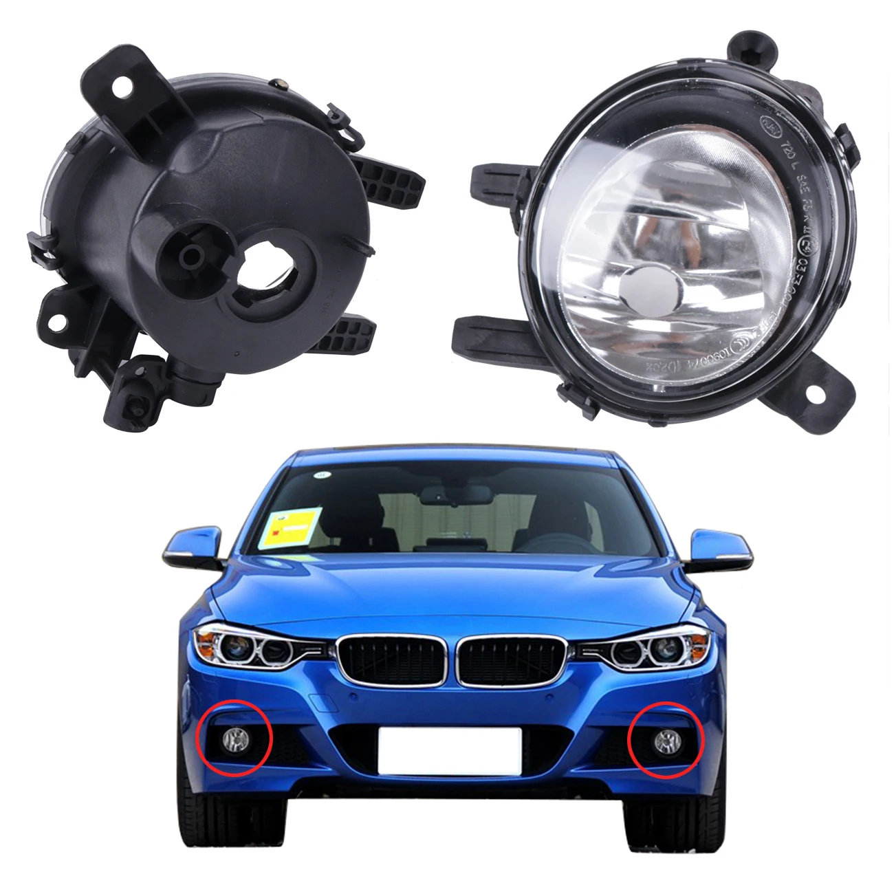2x Car Bumper Driving Fog Light Lamp Foglamps For BMW F22 F30 F35 320i