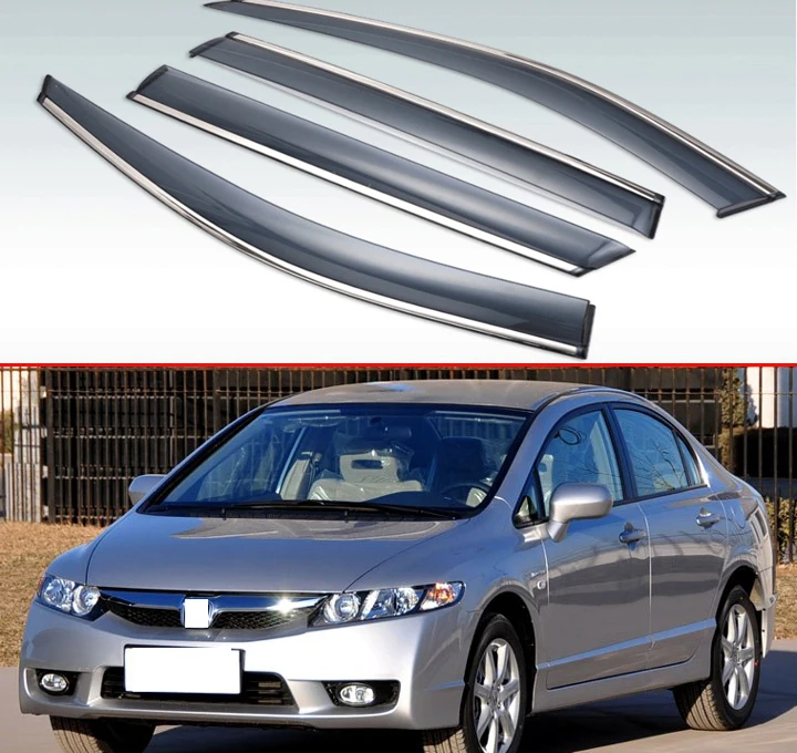 Для Honda Civic 2008 2009 2010 2011 пластиковый Наружный козырек вентиляционные оттенки
