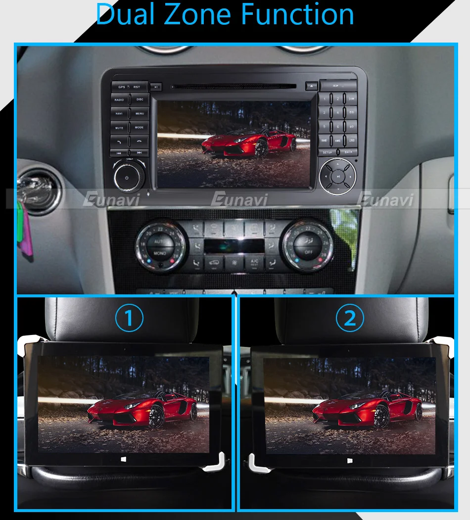 Excellent Eunavi Android 7.1 WiFi GPS Navi Quad Core Blotooth Stereo Car DVD Player For Benz ML CLASS W164 ML300 ML350 ML450 ML500 17