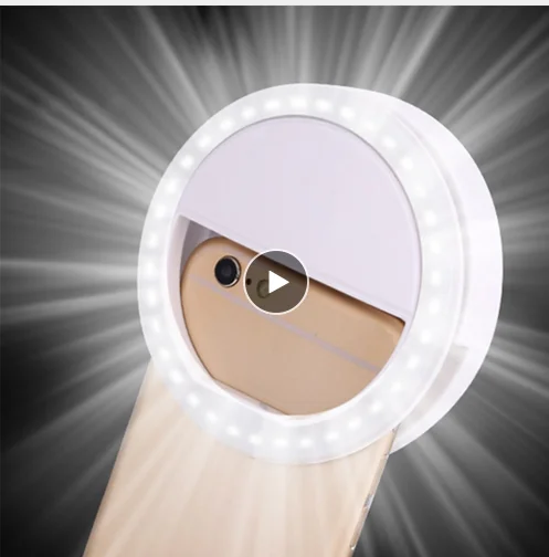

Makeup Mirror Selfie LED Ring Flash Light Portable Artifact Pro Lady 36 LEDS Beads Makeup Mirror Beauty Tools Photo fill light