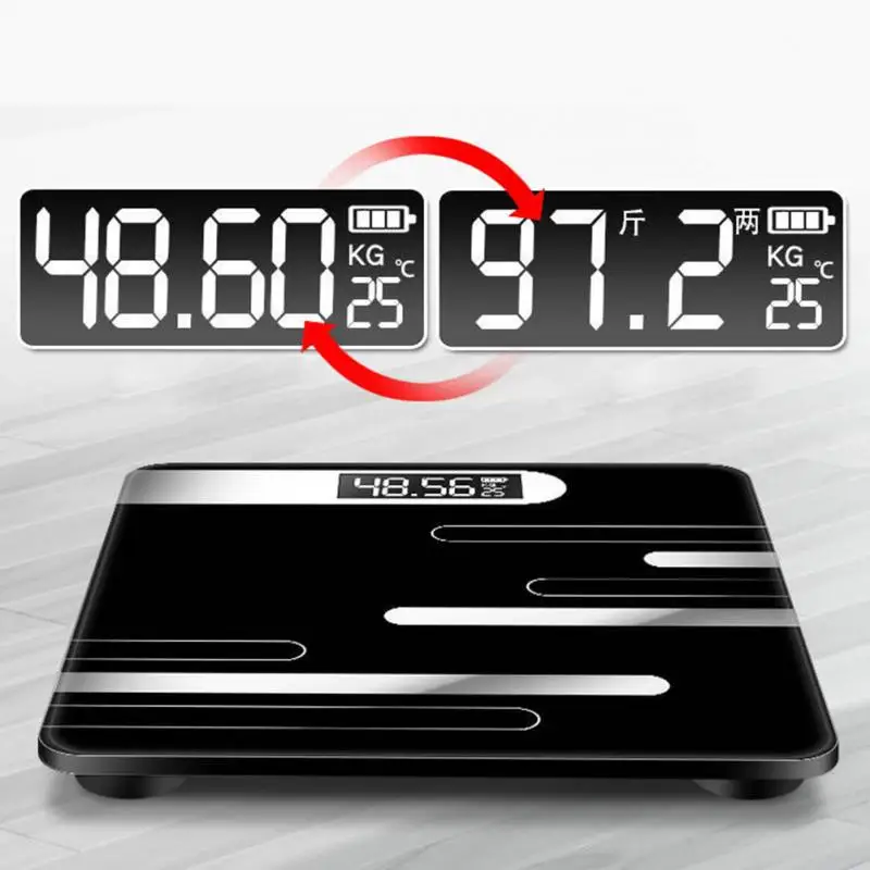 Продажа Вес электронный ванная комната ЖК дисплей цифровой перезарядки мини измерительный высокой шкалой тела взвешивания