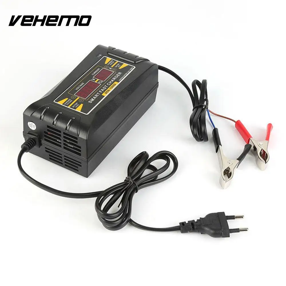Vehemo Chargers 12V/6A Automatic Battery Charger Car Battery Charger Battery Automobile Intelligent Battery Power Supply