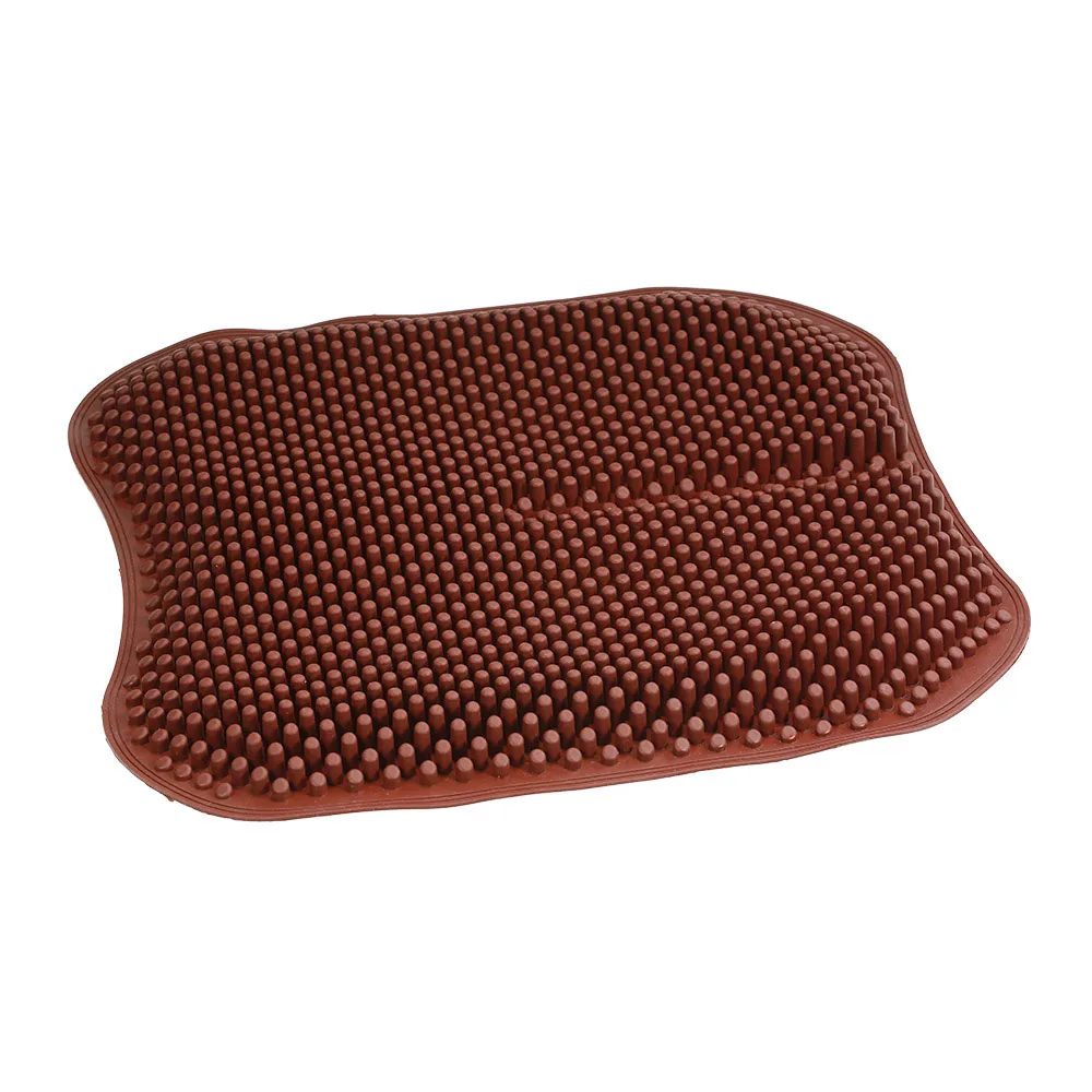 Модная 3D дышащая силикагелевая подушка для автокресла, нескользящая Мягкая комфортная Массажная подушка для дома, офиса, стула, коврик - Цвет: brown