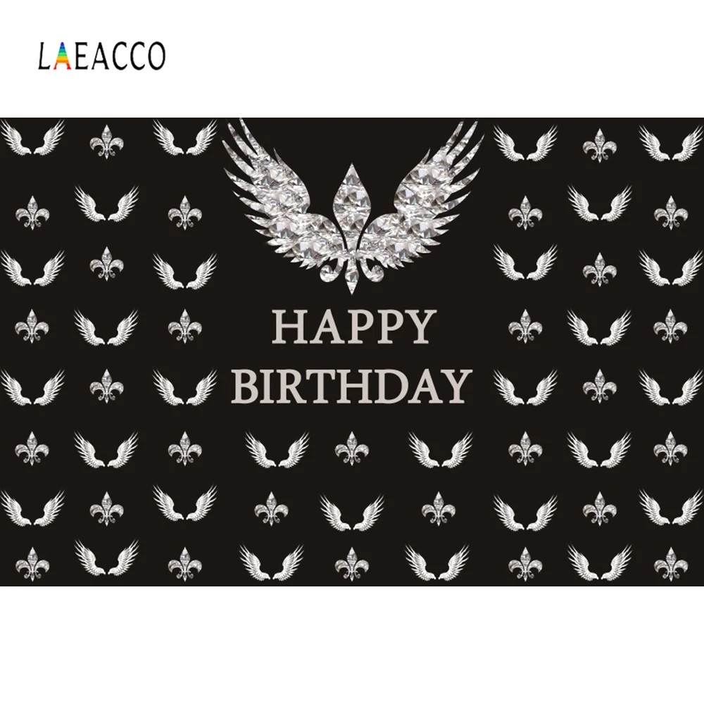 

Laeacco Crystal Girls Birthday Crown Backdrop Photography Background Customized Photographic Backdrops For Photo Studio