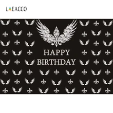 Laeacco Crystal Girls Birthday Crown Backdrop Photography Background Customized Photographic Backdrops For Photo Studio