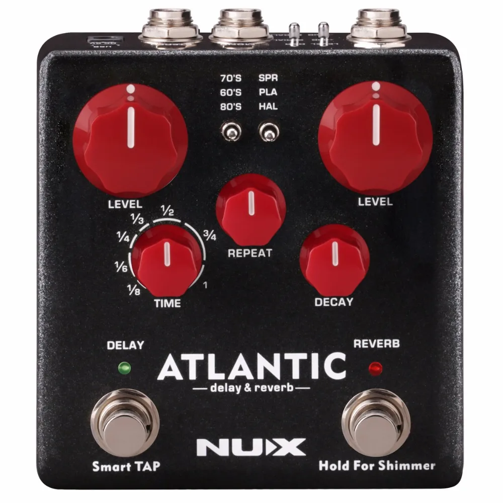 NUXAtlanticMultiDelayandReverbEffectPedalwithInsideRouting