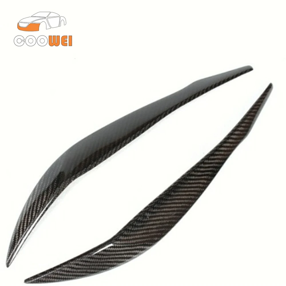 

2 PCS Newest Carbon Fiber Headlight Eyelids Eyebrows cover trim For BMW F30