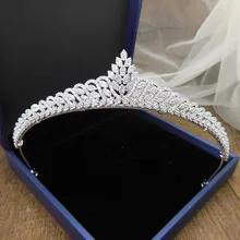 Циркон принцесса свадебная корона свадебная тиара невесты украшения для волос тиары и короны Diademe Couronne De Mariage WIGO1365