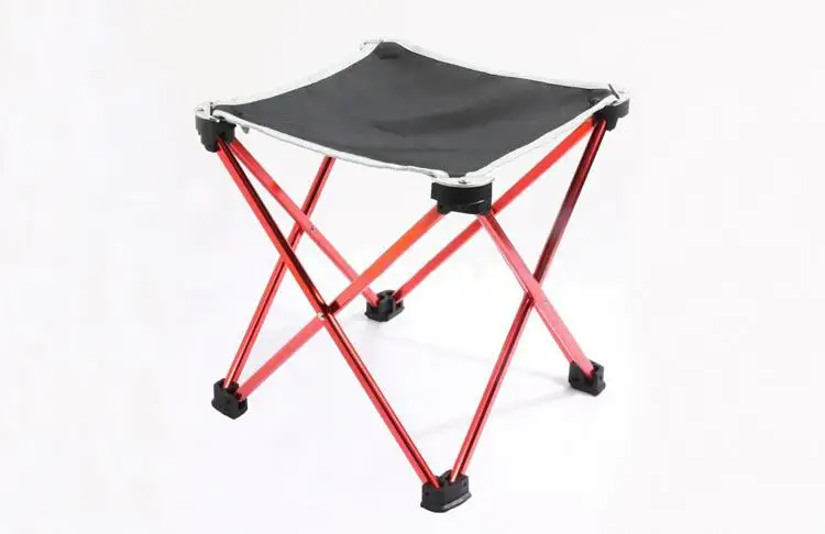 

Bearing 100KG Portable Hiking Camping Stool Folding Outdoor Picnic Barbecue Small Seat Oxford Aluminum Family Travel Furniture