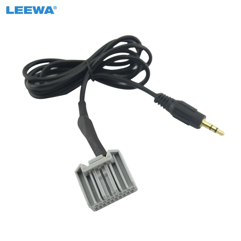 Leewa 10pcs For Honda Crv Civic Crider Aux Harness 3 5mm Connector Male Stereo Audio Cable Wire