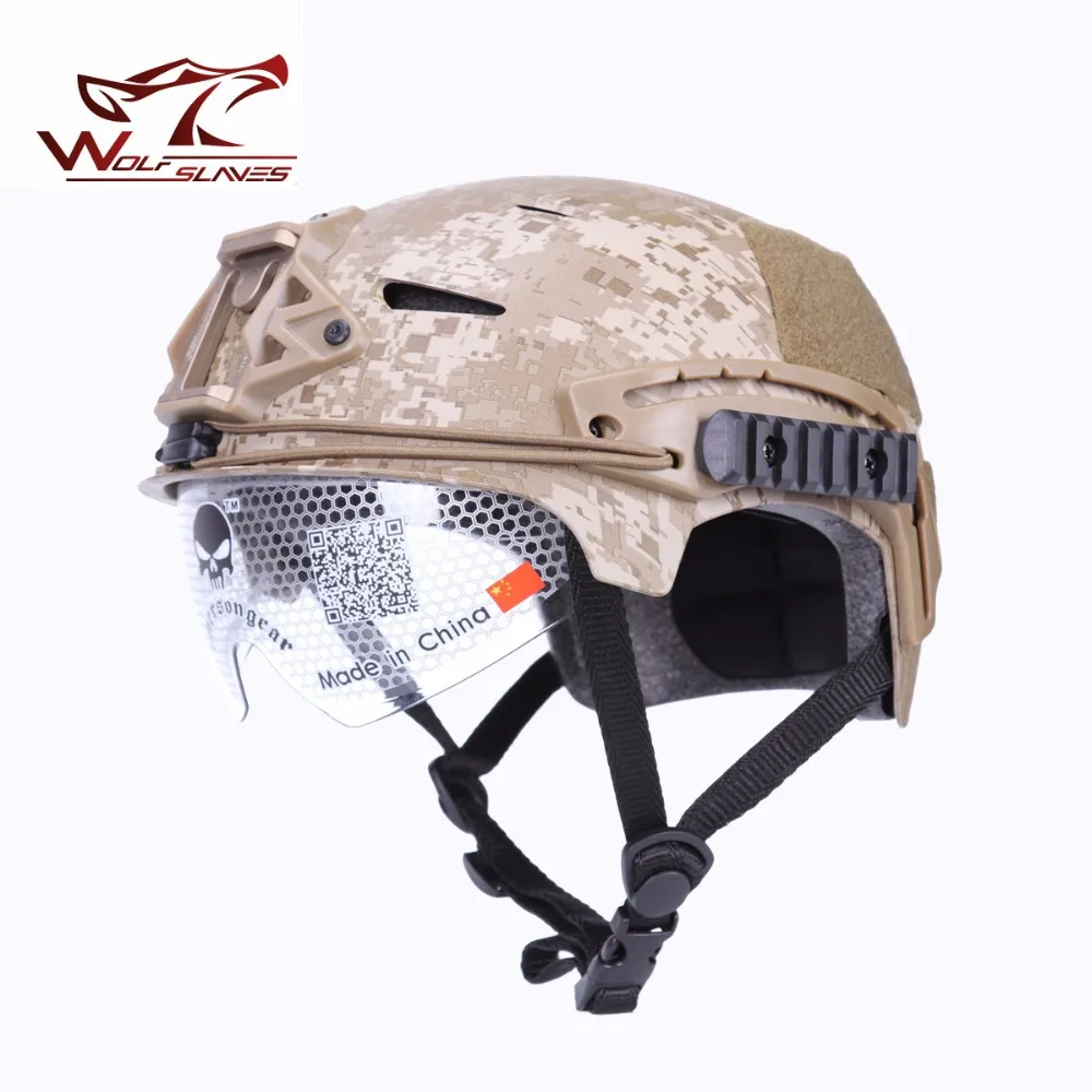 Emerson Helmet with Protective Goggle EXF BUMP Helmet Camouflage Sports
