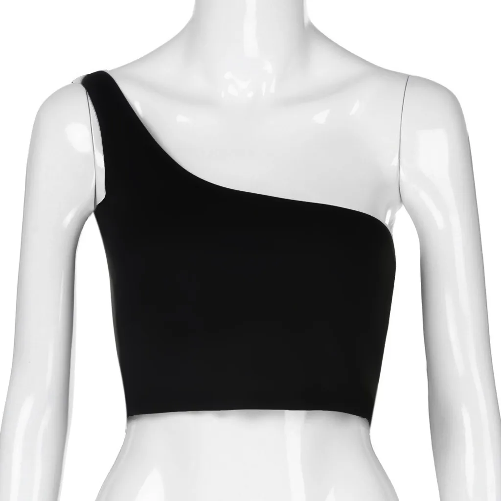 Women Ladies Female One Shoulder Crop Tops Sleeveless T-Shirt Tank Tops Summer Beach Vest Bare Midriff Summer Fashion Clothes Women Ladies Female One Shoulder Crop Tops Sleeveless T-Shirt Tank Tops Summer Beach Vest Bare Midriff Summer Fashion Clothes