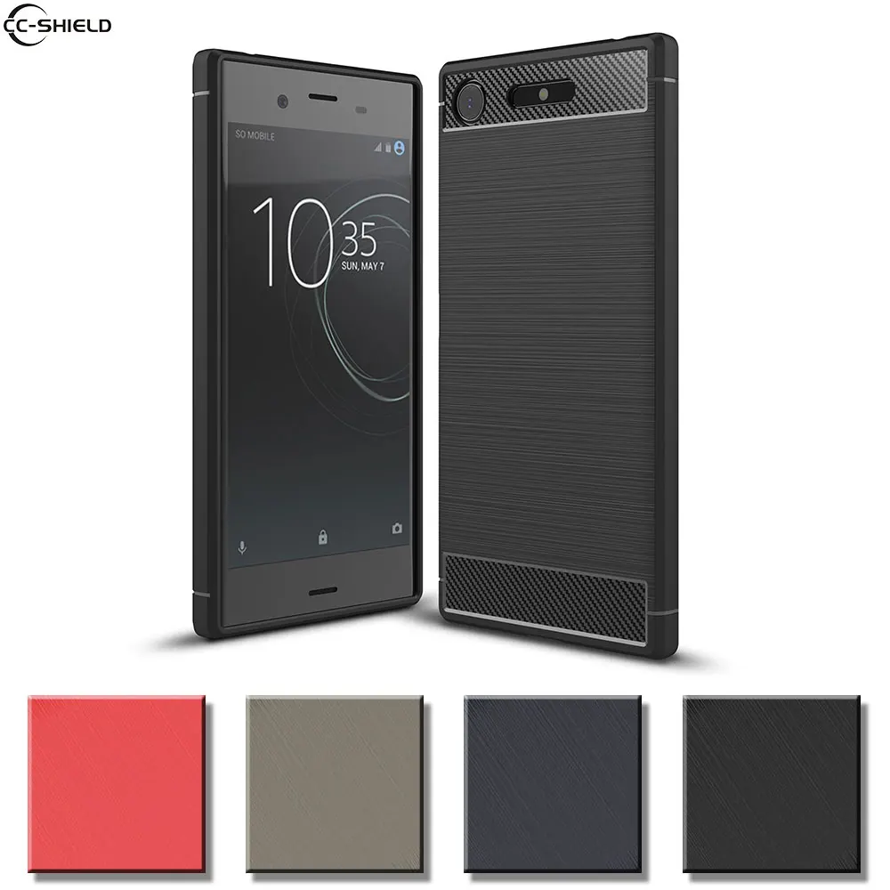 Облегающий чехол для Sony Xperia XZ1 бампер Броня телефона Silikon TPU G8341 G8342 F8342 кожа мягкий