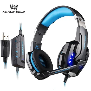 

KOTION EACH Gaming Headset USB 7.1 Surround Sound Gamer Game Headphone 7.1 Earphone PC Headphone For Computer With Microphone