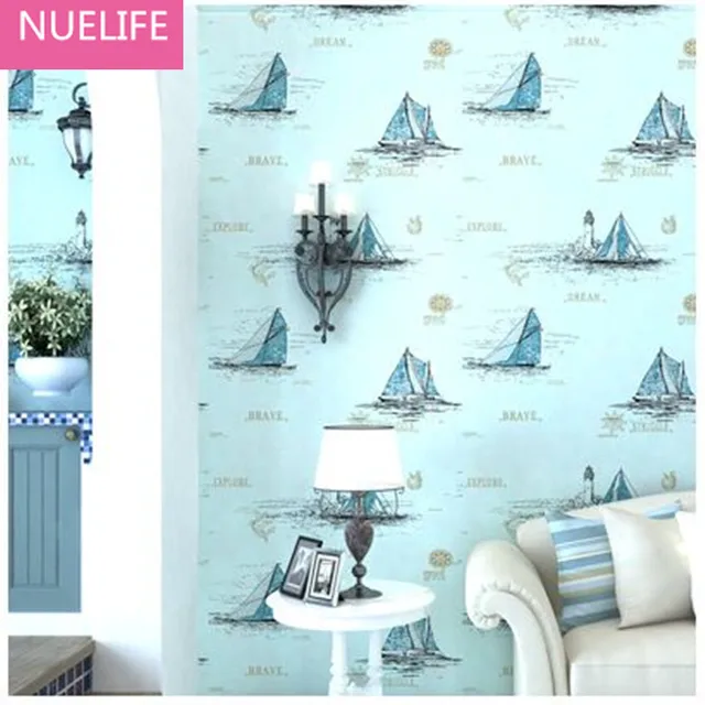 Tapete Jungen 0 53x9 5 mt Mittelmeer Segel Meer Muster Tapete Jungen M dchen Baby Kinderzimmer Schlafzimmer Vliesstoffe.jpg 640x640 - Tapete Jungen