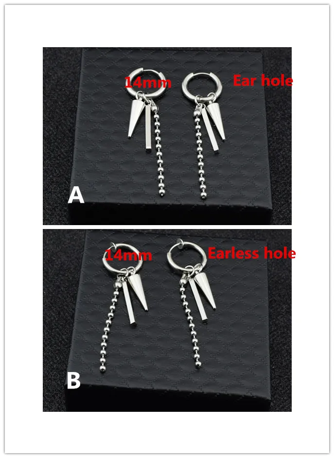 Одиночные остроконечные серьги, Спайк болтается, короткий шип, Панк Серьги, хипстер, гранж стиль, серьги из нержавеющей стали, серьги с кинжалом - Окраска металла: Steel color 1 pair
