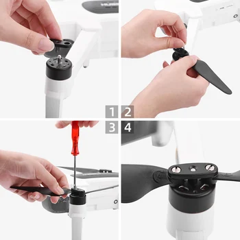 

Quick Release Drone Base RC Quadcopter Replacement Screwdriver Props Screw Propeller Set Spare Parts Black For Hubsan H117S