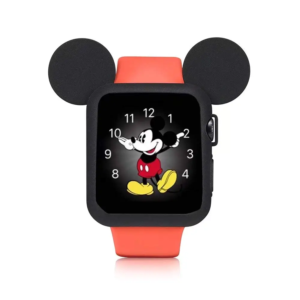 Мультяшные часы «Микки» чехол для apple watch case 4 40 мм и для apple watch 38мм Защитная крышка экрана для iwatch 44/42 мм серия 3 2 1