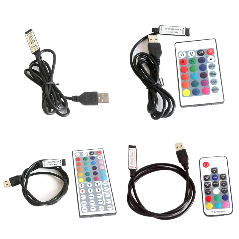 

5V USB RGB LED Controller Dimmer RF Wireless Mini Remote Controller for 3528 5050 WS2812B RGB Led Strip tape lighting 5-24V