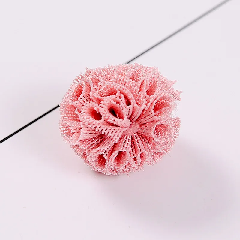 60pcs DIY Bouncy Ball Chiffon Flower Elastic Chiffon Ball Flower Hair Accessories for making Hair Clips Hair ties Home Ornament