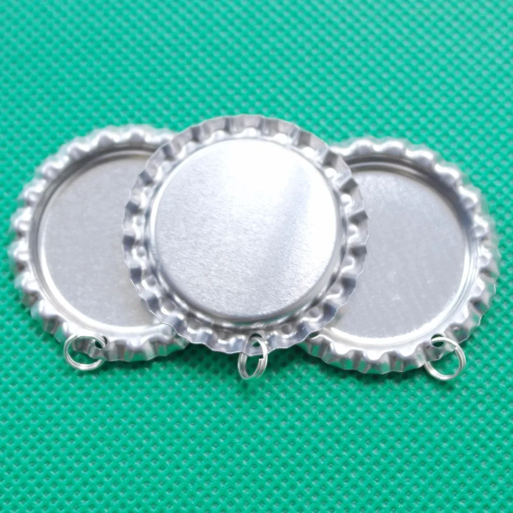 Buy 50pcs Silver Metal Flat Bottle Caps For DIY Crafts