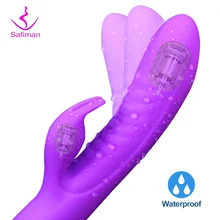 G Spot Dildo Rabbit Vibrator for Women Dual Vibration Silicone Waterproof Female Vagina Clitoris Massager Sex Toys For Women