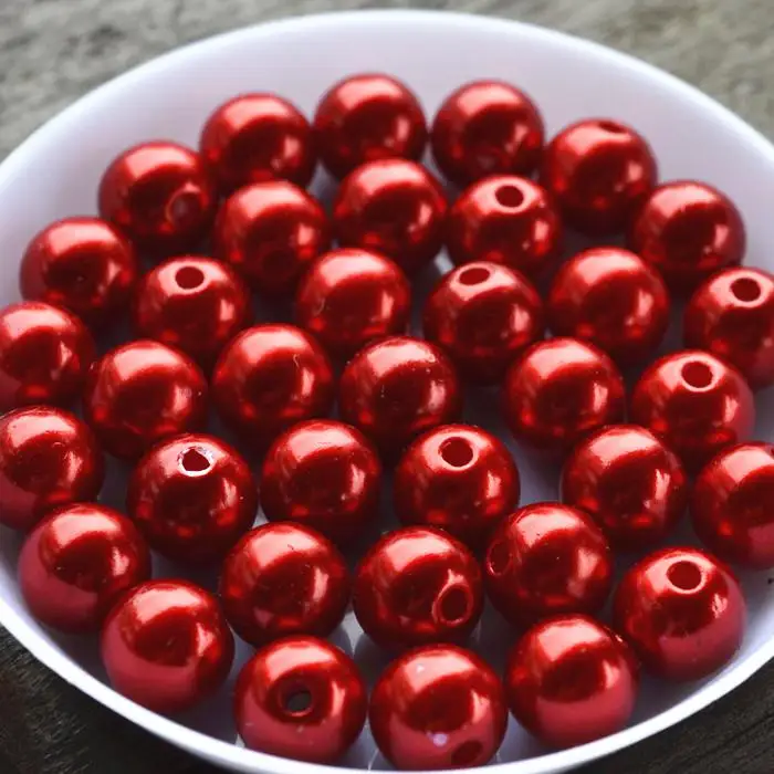 6 мм искусственный жемчуг ручной работы материалы жемчуг для украшения свободные бусины Швейные аксессуары для одежды и волос скрапбукинга бусины - Цвет: red