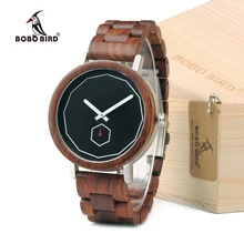 BOBO BIRD M29 красный сандаловое дерево кварцевые деревянные часы для мужчин со всеми деревянными лентами в подарок на заказ