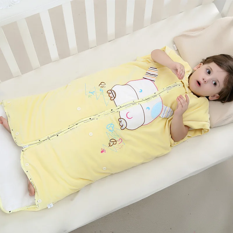 Bolsa de Dormir Primavera e Outono Anos de Idade Fewiyoni Bebê Inverno Kick-proof Colcha Crianças Grosso Mangas Removíveis 0-5 8 outono grosso mangas removíveis 0-5 anos de idade