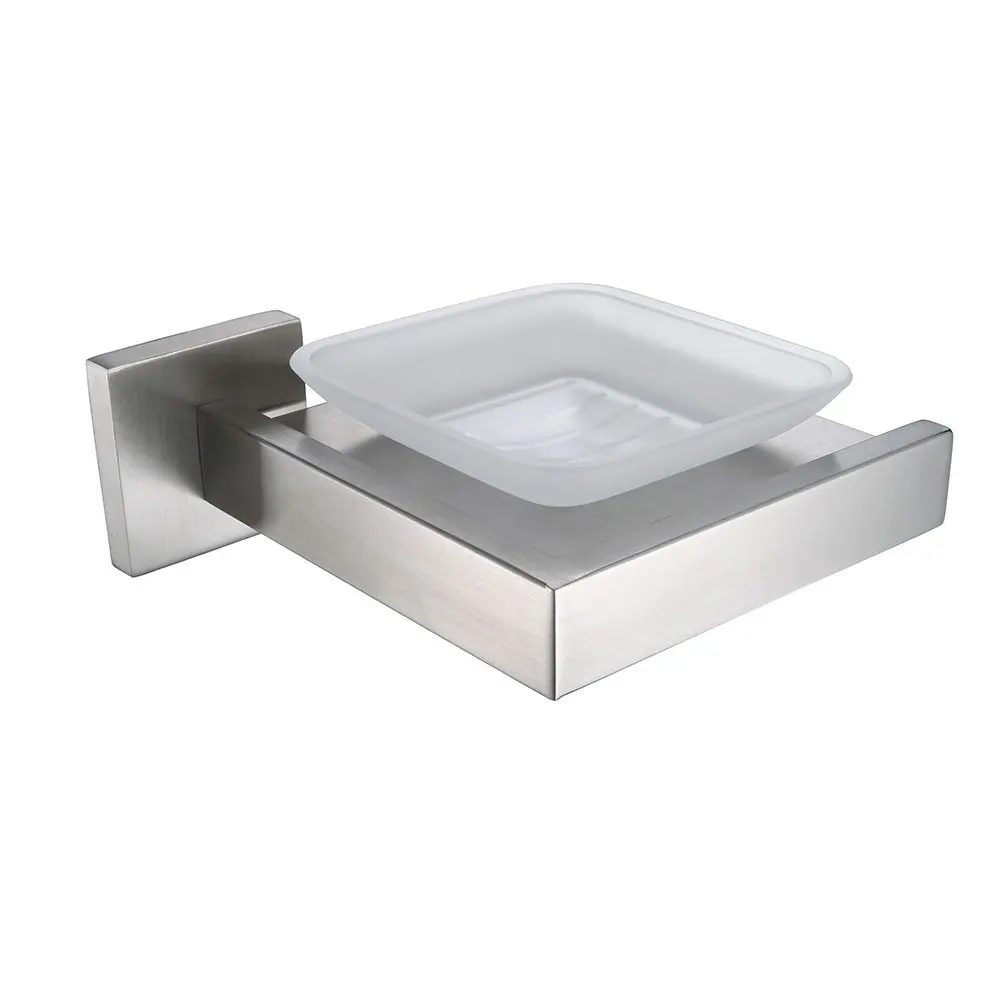 Leyden European Style Light Brushed Glass Soap Dish Holder 304
