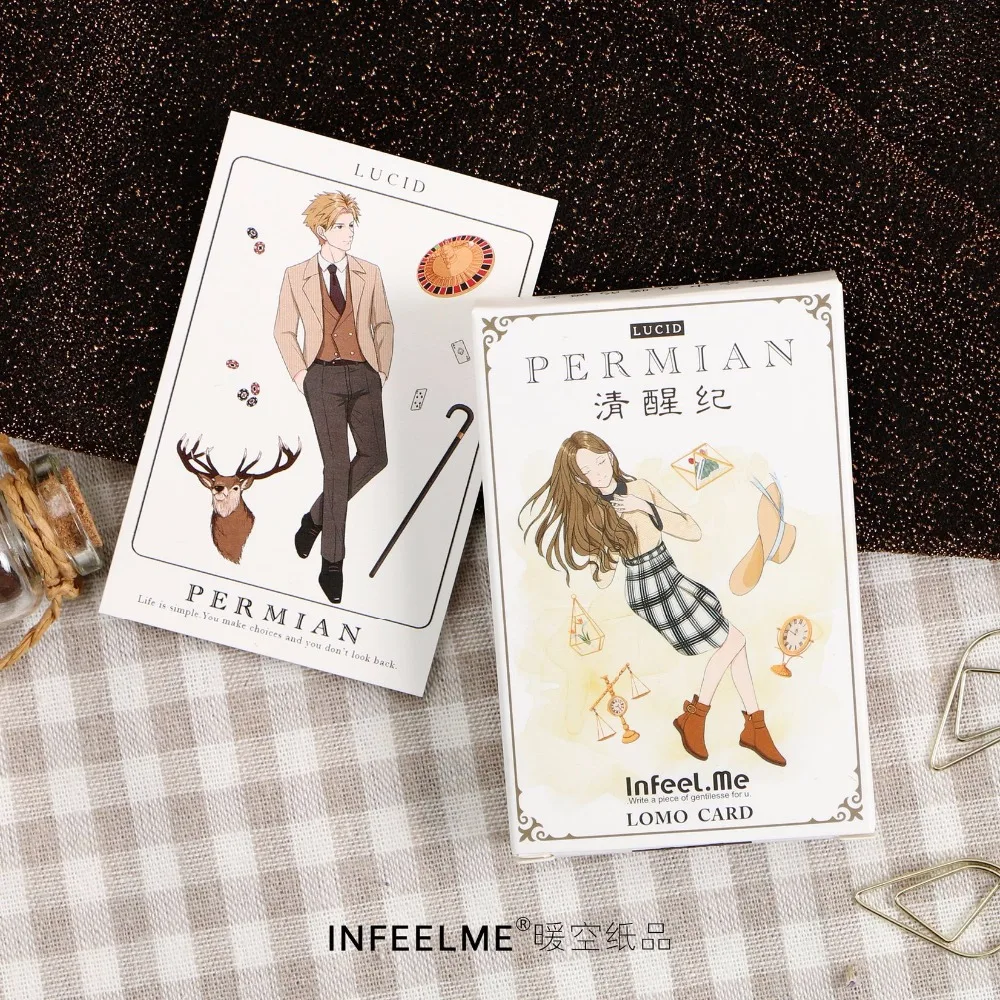 

28 Sheets/Set Lucid Permain Mini Lomo Postcard /Greeting Card/Birthday Letter Envelope Gift Card Message Card